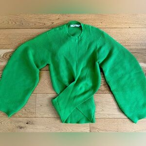 NA-KD green crop sweater
